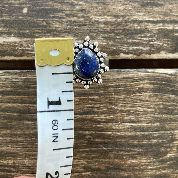 Lapis Lazuli Size 6.5 Handmade Silver Ring NEW Navy Blue Gemstone - Picture 11 of 13